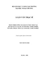 Hoàn thiện công tác quản lý đấu thầu tại Ban Quản lý các dự án Giáo dục nghề nghiệp vốn ODA – Tổng cục Giáo dục nghề nghiệp .
