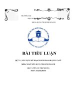 ĐỀ tài xây DỰNG kế HOẠCH KINH DOANH QUÁN CAFE 