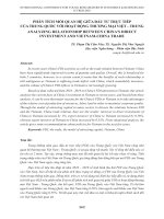 Phân tích mối quan hệ giữa đầu tư trực tiếp của Trung Quốc với hoạt động thương mại Việt – Trung