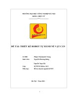 ĐỀ tài THIẾT kế ROBOT tự HÀNH né vật cản 