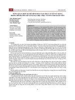 Tổng quan một số mô hình đào tạo trực tuyến sử dụng trong bồi dưỡng kĩ năng dạy học trực tuyến cho giáo viên