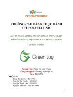 XÂY DỰNG kế HOẠCH TRUYỀN THÔNG MẠNG xã hội  đối với THƯƠNG HIỆU GREEN JOY TRONG 3 THÁNG 
