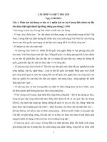 Đề cương thi môn Lịch sử Đảng có chọn lọc