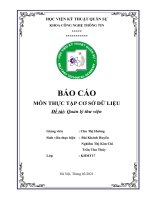 BÁO cáo môn THỰC tập cơ sở dữ LIỆU đề tài quản lý thư viện 