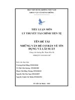 bài tiểu luận tài chính tiền tệ