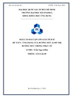 ỨNG DỤNG của ĐƯỜNG mức  đồ THỊ ĐƯỜNG mức TRONG THỰC tế 