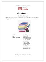 Đề tài  khảo sát độ nhận biết của khách hàng về sản phẩm nước rửa chén mỹ hảo thông qua quảng cáo 
