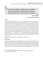 Cơ chế thử nghiệm có kiểm soát sandbox - Khả năng sử dụng trong việc xây dựng khuôn khổ pháp lý cho lĩnh vực Fintech