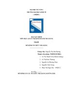 QUẢN TRỊ KINH DOANH NHÀ HÀNG chủ đề mô HÌNH tổ CHỨC NHÀ HÀNG 