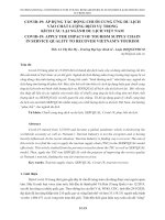 Covid 19: Áp dụng tác động chuỗi cung ứng du lịch vào chất lượng dịch vụ trong kích cầu lại ngành du lịch Việt Nam