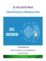 Bài giảng kỹ năng chuyển đổi số (chuyển đổi số quốc gia và hành động của tổ chức) 