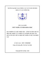 Quan điểm của chủ nghĩa mác – lênin về dân chủ xã hội chủ nghĩa và ý nghĩa của nó đối với việc xây dựng nền dân chủ xã hội chủ nghĩa ở việt nam hiện nay