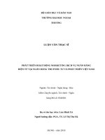 Phát triển hoạt động marketing dịch vụ ngân hàng điện tử tại ngân hàng TMCP Đầu tư và phát triển Việt Nam.