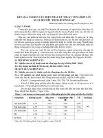 Kết quả nghiên cứu biện pháp kỹ thuật tổng hợp sản xuất hồ tiêu theo hướng GAP