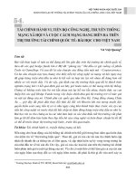 Tài chính hành vi, tiến bộ công nghệ, truyền thông mạng xã hội và cuộc cách mạng đang diễn ra trên thị trường tài chính Quốc tế: Bài học cho Việt Nam