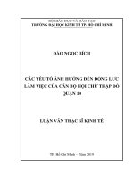 Tài liệu Các yếu tố ảnh hưởng đến động lực làm việc của cán bộ Hội Chữ thập đỏ