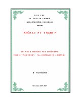 Khóa luận quản trị rủi ro tín dụng tại ngân hàng thương mại cô phần việt nam thịnh vượng chi nhánh thừa thiên huế 