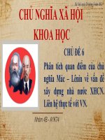 Phân tích quan điểm của chủ nghĩa mác – lênin về vấn đề xây dựng nhà nước XHCN  liên hệ thực tế với VN
