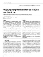 Ứng dụng mạng thần kinh nhân tạo trong dự báo sức chịu tải cọc