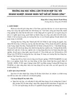 Trường Đại học Nông Lâm TP.HCM hợp tác với doanh nghiệp, doanh nhân “kết nối để thành công”