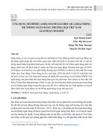 Ứng dụng mô hình Camels đánh giá hiệu quả hoạt động hệ thống ngân hàng thương mại Việt Nam giai đoạn 2010-2020