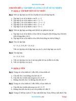 Chuyên đề BDHSG toán 6 tập hợp và cũng cố về số tự nhiên 