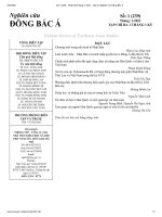 Số 1 (239) - Phát hành tháng 1-2021 - Tạp chí Nghiên cứu Đông Bắc Á