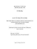 Thực hiện pháp luật trong lĩnh vực bảo vệ rừng của cơ quan kiểm lâm, tại chi cục kiểm lâm tỉnh đồng nai 