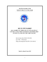 Nghiên cứu thông số cấu tạo, nguyên lý làm việc và đặc tính vận hành của hệ thống điện tự dùng của nhà máy thủy điện nậm mô 
