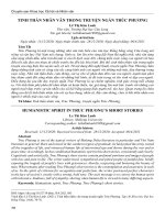 Tinh thần nhân văn trong truyện ngắn Trúc Phương