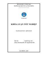 Khóa luận hoàn thiện công tác kế toán vốn bằng tiền tại công ty cổ phần đại lợi 