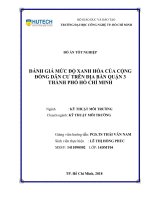 Đồ án đánh giá mức độ xanh hóa của cộng đồng dân cư trên địa bàn quận 3, thành phố hồ chí minh