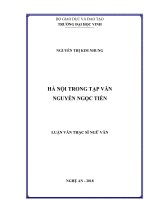 Hà nội trong tạp văn nguyễn ngọc tiến 
