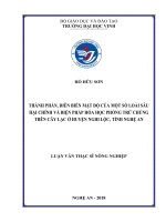 Thành phần, diễn biến mật độ của một số loại sâu hại chính và biện pháp hóa học phòng trừ chúng trên cây lạc ở huyện nghi lộc, tỉnh nghệ an 