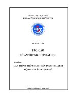 Lập trình trò chơi trên điện thoại di động  ai là triệu phú 