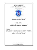 Xây dựng website bán hoa trực tuyến bằng ngôn ngữ java 