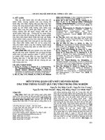 Mối tương quan giữa mức độ phân mảnh dna tinh trùng và kết quả thụ tinh trong ống nghiệm