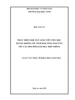 Phát triển đội ngũ giáo viên tiểu học huyện krông nô, tỉnh đắk nông đáp ứng yêu cầu đổi mới giáo dục phổ thông 