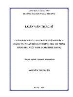 Giải pháp nâng cao trải nghiệm khách hàng tại Ngân hàng Thương mại Cổ phần Hàng hải Việt Nam – Maritime Bank.