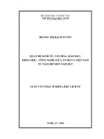 Quan hệ kinh tế, văn hóa, giáo dục, khoa học   công nghệ giữa ấn độ và việt nam từ năm 2007 đến năm 2017 
