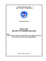 Thiết kế website bán hàng trực tuyến bằng mã nguồn mở wordpress 