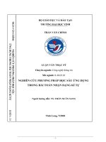 Nghiên cứu phương pháp học sâu ứng dụng trong bài toán nhận dạng kí tự 