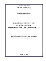 Quản lý hoạt động dạy học ở trường tiểu học thành phố buôn ma thuột tỉnh đắk lắk 