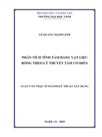 Phan tích tĩnh tấm bằng vật liệu rỗng theo lý thuyết tấm cổ điển 