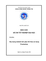 Xây dựng website bán giày thể thao sử dụng prestashop 