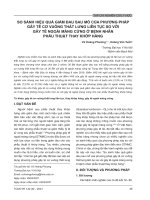 So sánh hiệu quả giảm đau sau mổ của phương pháp gây tê cơ vuông thắt lưng liên tục so với gây tê ngoài màng cứng ở bệnh nhân phẫu thuật thay khớp háng