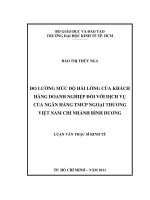 Tài liệu Đo Lường Mức Độ Hài Lòng Của Khách Hàng Doanh Nghiệp Đối Với Dịch Vụ Của Ngân Hàng TMCP Ngoại Thương