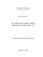 Đa thức duy nhất mạnh cho họ các hàm hữu tỷ 
