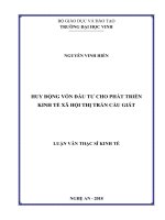 Huy động nguồn lực tài chính cho xây dựng kết cấu hạ tầng nông thôn mới tạ huyện hương khê, tỉnh hà tĩnh 