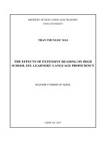 The effects of extensive reading on high school efl learners’ language proficiency 